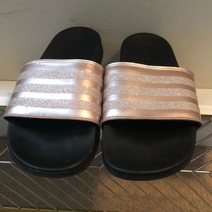 Adidas pink slides